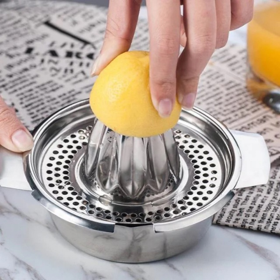 Citrus Juicer Bar - Manuelle Edelstahl-Zitronen- und Orangenpresse, Zitruspresse mit