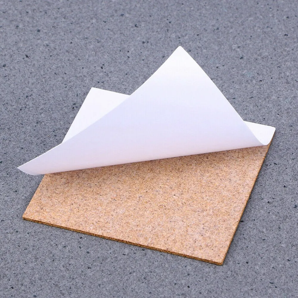 Home Bar Supplies - 10 Stück Korkuntersetzer, quadratische Korkmatte, selbstklebende