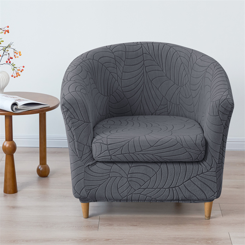 Home Bar Lounge - Einfarbiger Club-Sesselbezug, Stretch-Badewannenstuhlbezug, schmutzabweisender Jacquard-Sofa-Schonbezug, abnehmbar,