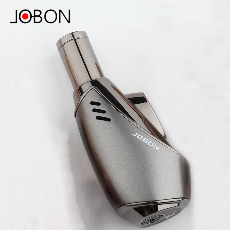 Smoking Gun Kit - Jobon Winddichtes blaues Flammenfeuerzeug, Butan, kreative