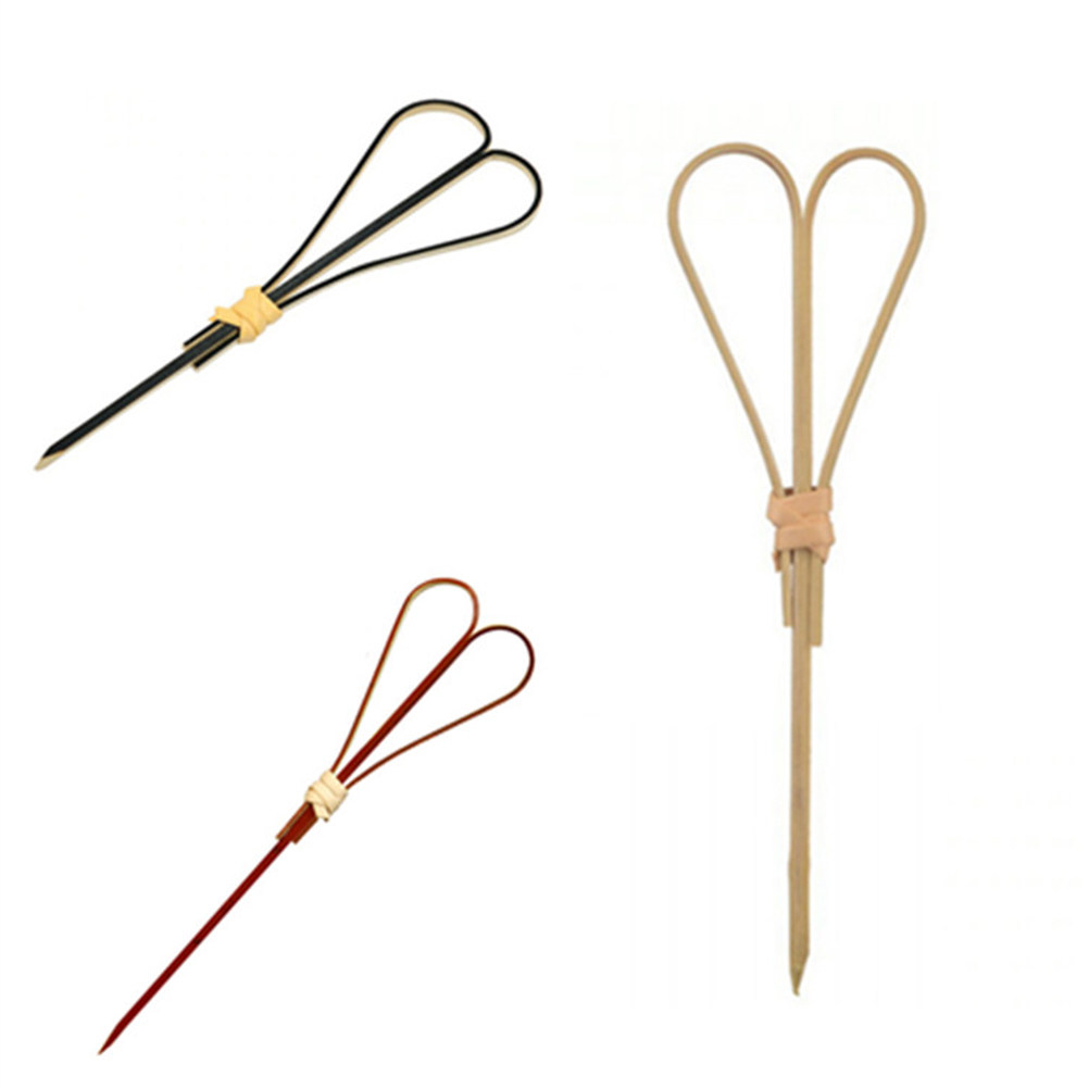 Home Bar Supplies - 50 Stück scherenförmige Cocktailspieße aus Bambus,