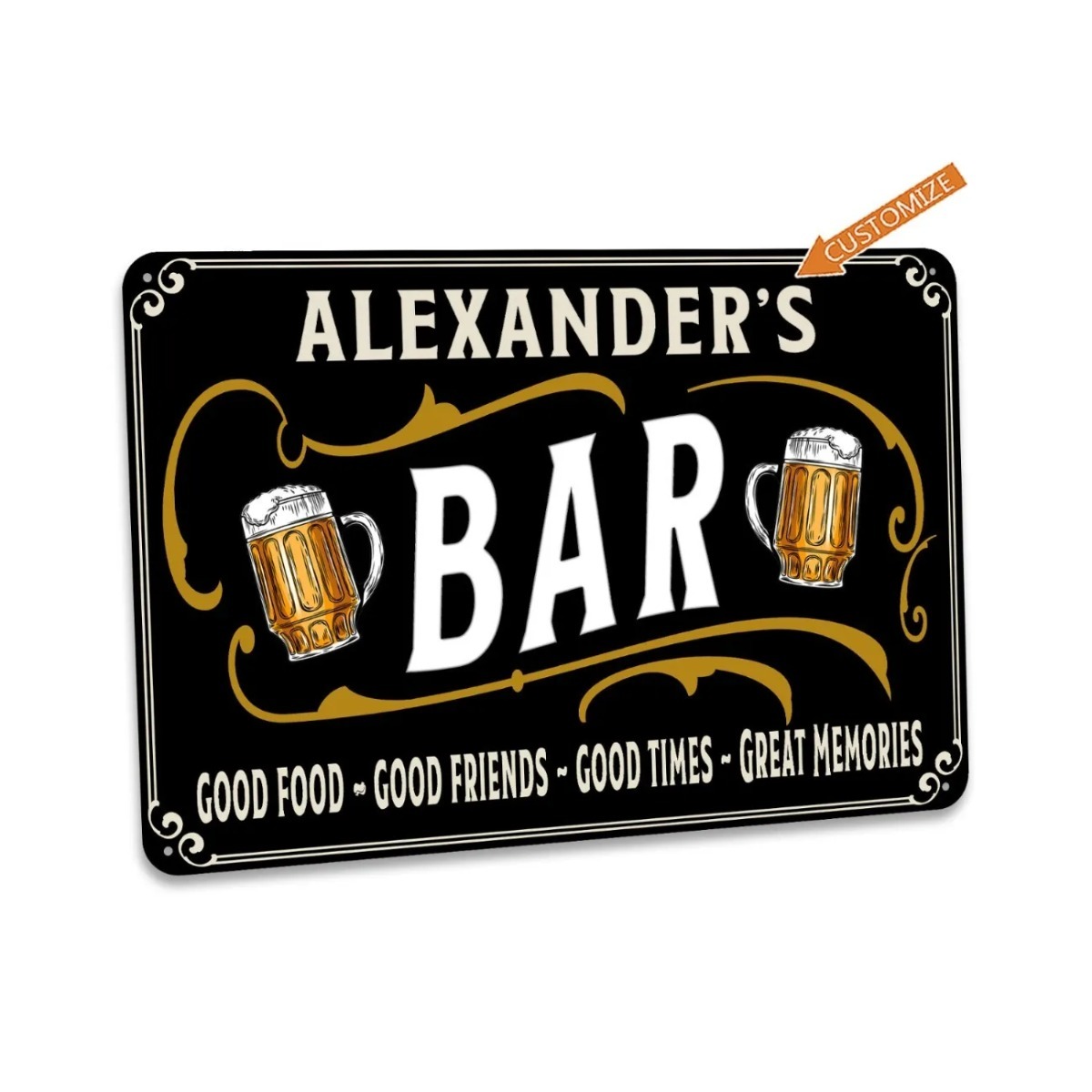 Home Bar Signs - Individuelles Bar-Schild Personalisierte Hausbar-Dekoration Metallschild Staubdicht