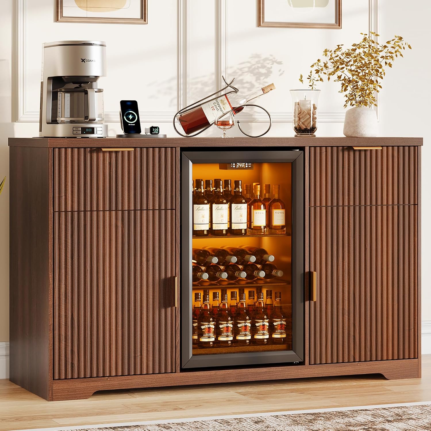 55-Zoll-Kaffeebarschrank mit L – Home Bar And Fridge Bewertung und Preis