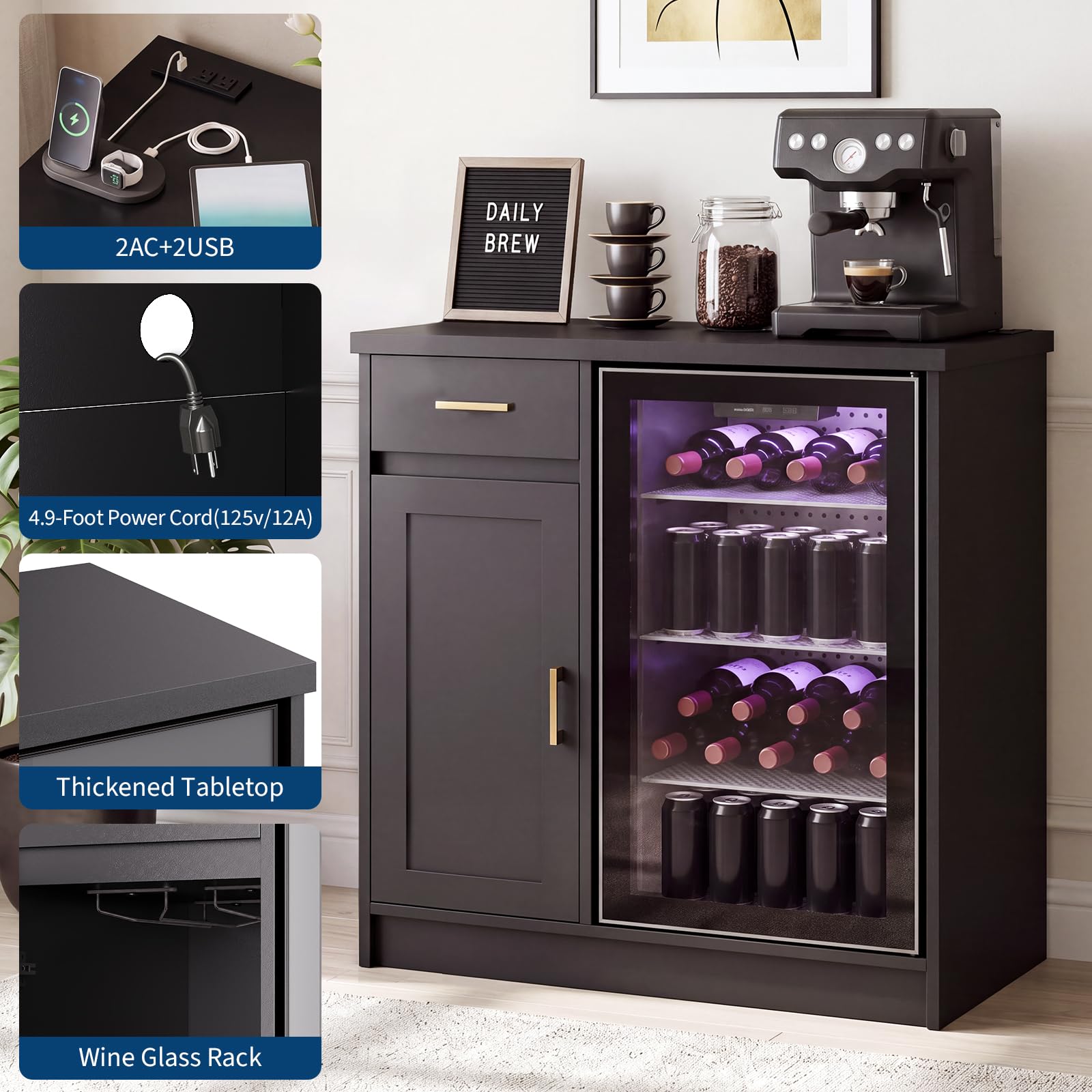 42-Zoll-Farmhouse-Weinbarschra – Home Bar And Fridge Bewertung und Preis