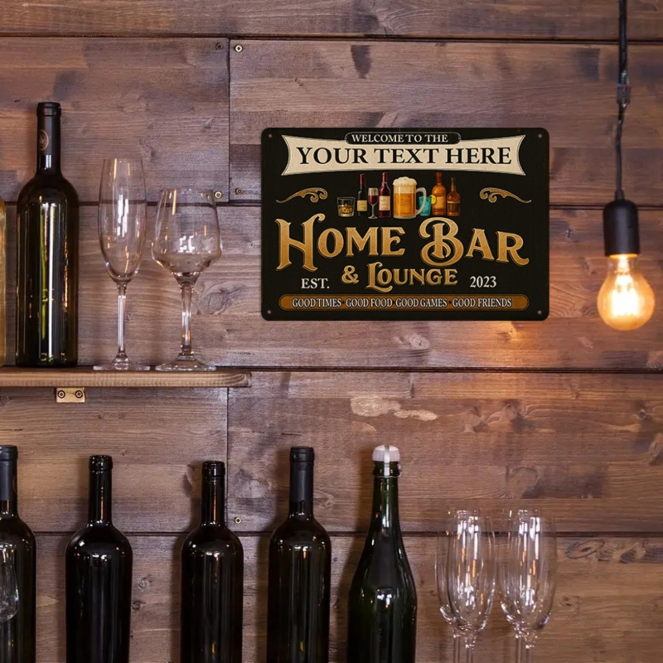 Personalisiertes Vintage-Metal – Home Bar Lounge Bewertung und Preis
