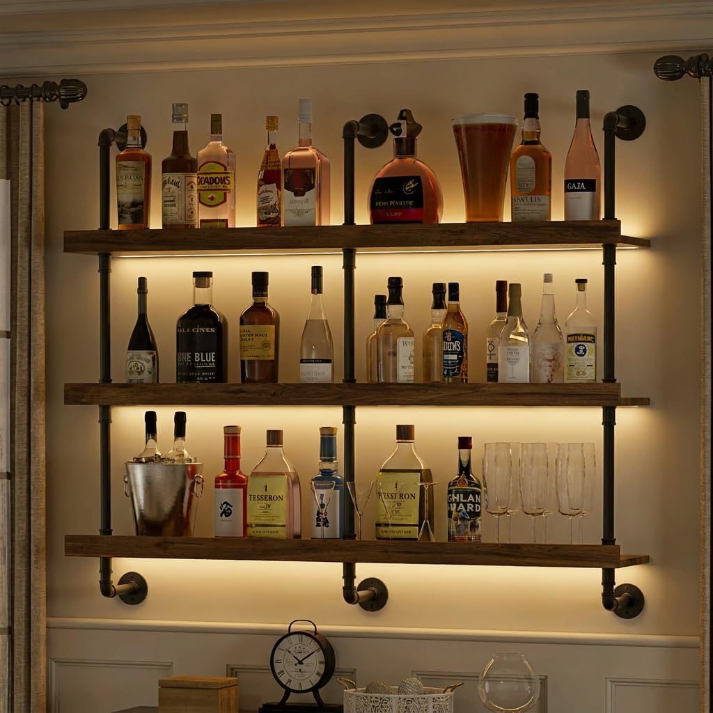 Wandmontiertes Weinregal mit L – Home Bar Shelves Bewertung und Preis