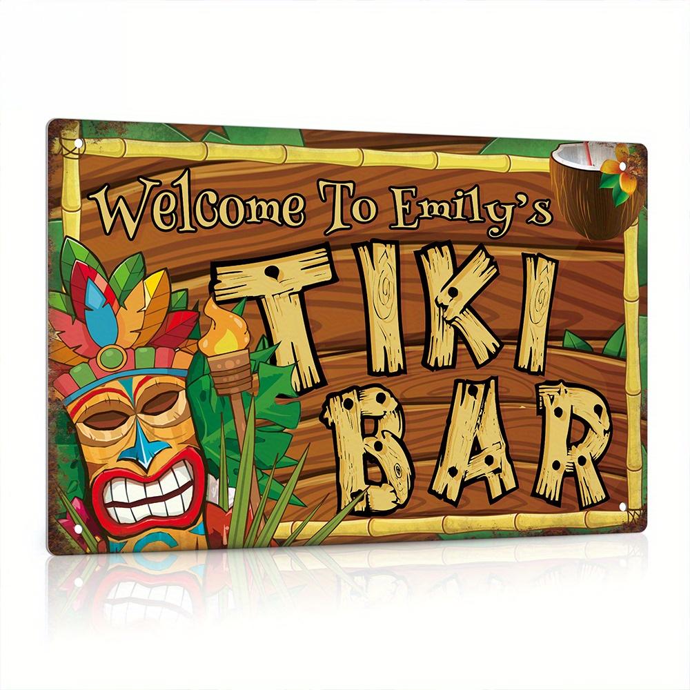 Individuelles Tiki-Bar-Schild, – Home Bar Cafe Bewertung und Preis