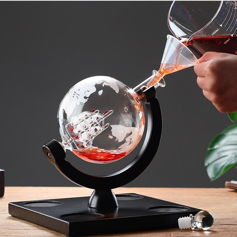 Dekoratives Globus-Weindekante – Decanter Globe Set Bewertung und Preis