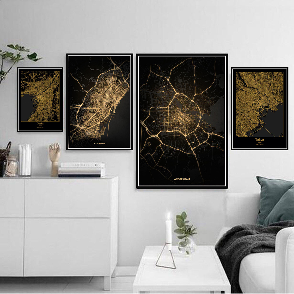 Poster Drucke Amsterdam Tokyo  – Home Barcelona Bewertung und Preis