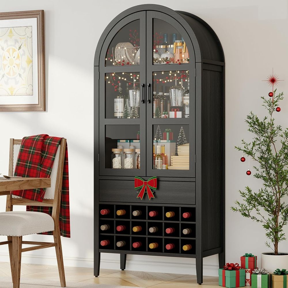 71 Zoll hoher gewölbter Weinba – Home Bar Shelves Bewertung und Preis
