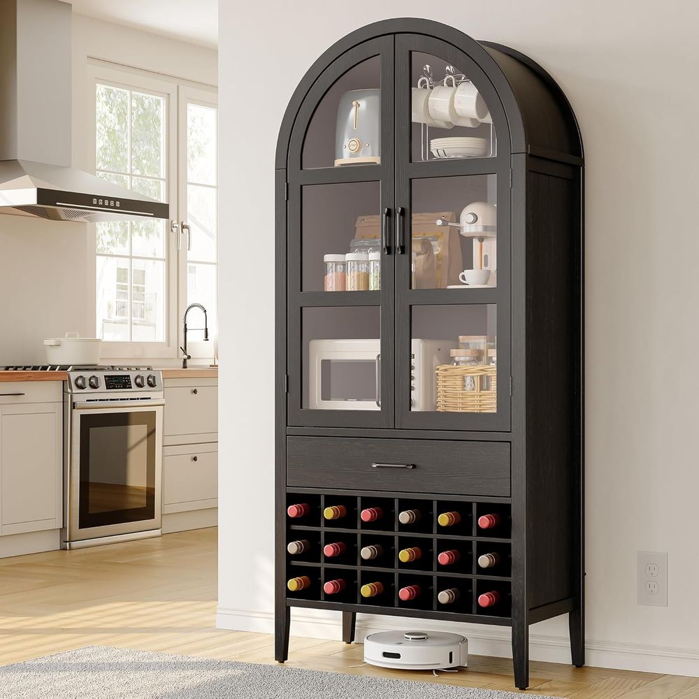 71 Zoll hoher gewölbter Weinba – Home Bar Shelves Bewertung und Preis